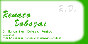 renato dobszai business card